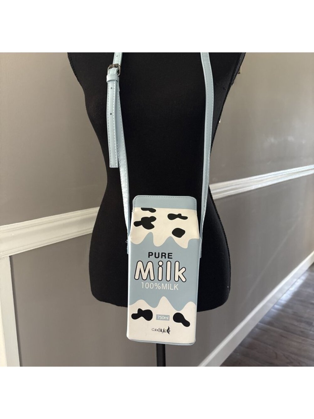 Pure Milk 100% Milk 9” Tall Crossbody Bag Shoulder Purse Adjustable Strap